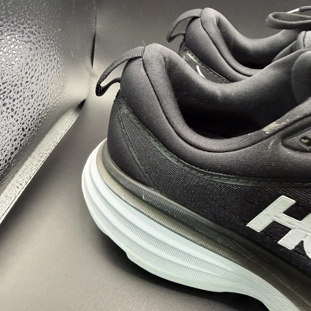 Women's HOKA Bondi 8 running shoes Black/White 1127952 BWHT SZ 8.5B Athletic